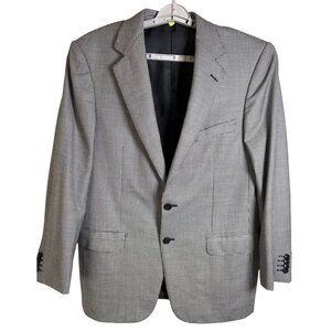 Ermenegildo Zegna Size 50 Men‎ Wool Herringbone Black White Blazer Luxury Jacket